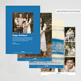 "blue painting" - Hanukkah Cards in Sky by Sumak Studio - Back of Card Options