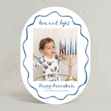 "Happy Border" - Hanukkah Cards in Cerulean by Tamara Hilje - Front