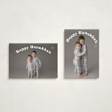 "Curved Type" - Hanukkah Cards in Starlight by Benita Crandall - Photo Orientation Options