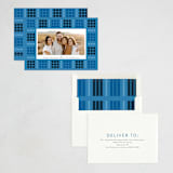 "Geometric Border" - Hanukkah Cards in Cobalt by Morgan Kendall - Assembled