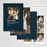 "Bold Frame" - Hanukkah Cards in Ocean by Stacey Meacham - Back of Card Options