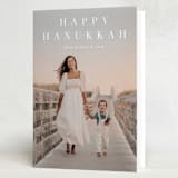 "Banner" - Hanukkah Cards in Snow by Amy Kross - Folded Card