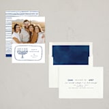 "watercolor menorah" - Hanukkah Cards in Lake by Anastasia Makarova - Assembled