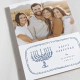 "watercolor menorah" - Hanukkah Cards in Lake by Anastasia Makarova - Detail