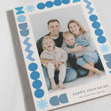 "Geo Frame" - Hanukkah Cards in Cream by Iveta Angelova - Detail