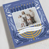 "Season of Miracles" - Hanukkah Cards in Winter Sky by Grae - Detail