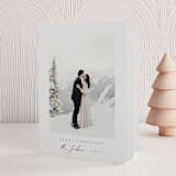 "Merry & Minimalist" - Holiday Booklette Cards in Fog by Nicole Walsh - Front