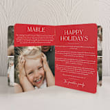 "Hand Written Family Collage" - Holiday Booklette Cards in Rudolph by Jackie Crawford - Interior Option - 2