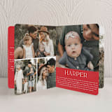 "Hand Written Family Collage" - Holiday Booklette Cards in Rudolph by Jackie Crawford - Interior Option - 1