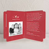 "Modern Snapshots" - Holiday Booklette Cards in Berry by Hooray Creative - Interior Option - 1