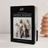 "A Holiday Portrait" - Holiday Booklette Cards in Ebony by Chris Griffith - Front