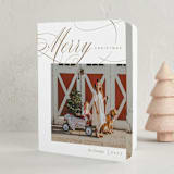 "Merrily Flourished" - Holiday Booklette Cards in Champagne by Jennifer Postorino - Front