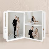 "white frame" - Holiday Booklette Cards in Snowflake by Cass Loh - Interior Option - 1