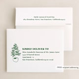 "Potted Trees" - Holiday Booklette Cards in Cream by Baumbirdy - FREE Recipient Addressing