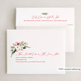 "Winter Holly" - Holiday Booklette Cards in Holly Berry by Susan Moyal - FREE Recipient Addressing
