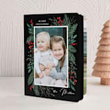 "Cedar Lane" - Holiday Booklette Cards in Midnight by Amy Kross - Front