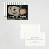 "Our Merry Little Christmas" - Holiday Birth Announcement Cards in Sugar by Jenna Holcomb - Assembled