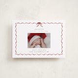 "lovely holiday" - Holiday Birth Announcement Cards in Crimson by Grae - Front