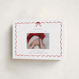 "lovely holiday" - Holiday Birth Announcement Cards in Crimson by Grae - Folded Card