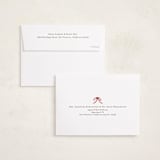 "lovely holiday" - Holiday Birth Announcement Cards in Crimson by Grae - FREE Recipient Addressing