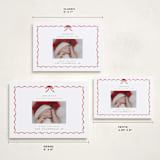 "lovely holiday" - Holiday Birth Announcement Cards in Crimson by Grae - Formats Available