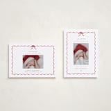 "lovely holiday" - Holiday Birth Announcement Cards in Crimson by Grae - Photo Orientation Options