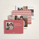 "Festive Dreams" - Holiday Birth Announcement Cards in Halo by Teju Reval - Back of Card Options