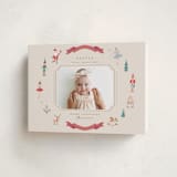 "Festive Dreams" - Holiday Birth Announcement Cards in Halo by Teju Reval - Folded Card
