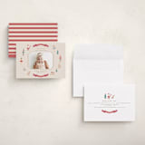 "Festive Dreams" - Holiday Birth Announcement Cards in Halo by Teju Reval - Assembled