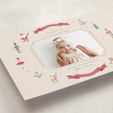 "Festive Dreams" - Holiday Birth Announcement Cards in Halo by Teju Reval - Detail