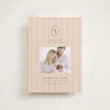 "first christmas monogram" - Holiday Birth Announcement Cards in Blush by Ellen Schlegelmilch - Front