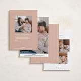 "first christmas monogram" - Holiday Birth Announcement Cards in Blush by Ellen Schlegelmilch - Back of Card Options