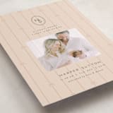 "first christmas monogram" - Holiday Birth Announcement Cards in Blush by Ellen Schlegelmilch - Detail