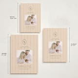 "first christmas monogram" - Holiday Birth Announcement Cards in Blush by Ellen Schlegelmilch - Formats Available