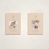 "first christmas monogram" - Holiday Birth Announcement Cards in Blush by Ellen Schlegelmilch - Photo Orientation Options