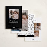 "Expecting More Joy" - Holiday Birth Announcement Cards in Starlight by Alethea and Ruth - Back of Card Options