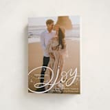 "Expecting More Joy" - Holiday Birth Announcement Cards in Starlight by Alethea and Ruth - Folded Card