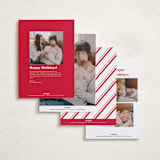 "a merry addition" - Holiday Birth Announcement Cards in Frosting by Liz Conley - Back of Card Options