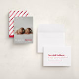 "a merry addition" - Holiday Birth Announcement Cards in Frosting by Liz Conley - Assembled