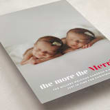 "a merry addition" - Holiday Birth Announcement Cards in Frosting by Liz Conley - Detail