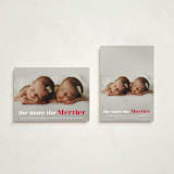 "a merry addition" - Holiday Birth Announcement Cards in Frosting by Liz Conley - Photo Orientation Options