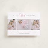"Christmas Baby" - Holiday Birth Announcement Cards in Gumdrop by Jen Banks - Front