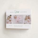 "Christmas Baby" - Holiday Birth Announcement Cards in Forest by Jen Banks - Folded Card