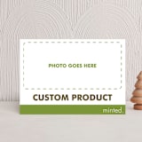"FOIL Portrait Custom" - Holiday Birth Announcement Cards in Charcoal by Minted - Front