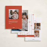 "Best Gift Ever bow" - Holiday Birth Announcement Cards in Citrus by Alethea and Ruth - Back of Card Options
