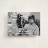 "Extra Cheer" - Holiday Birth Announcement Cards in Snow by fatfatin - Front