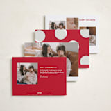 "Extra Cheer" - Holiday Birth Announcement Cards in Snow by fatfatin - Back of Card Options