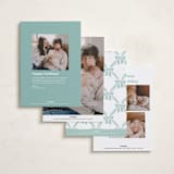 "Little Things" - Holiday Birth Announcement Cards in Frost by Karen Glenn - Back of Card Options