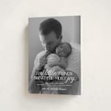 "Little Things" - Holiday Birth Announcement Cards in Frost by Karen Glenn - Folded Card