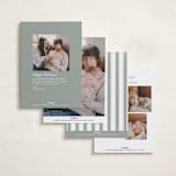 "Our Merry Little Christmas" - Holiday Birth Announcement Cards in Sugar by Jenna Holcomb - Back of Card Options